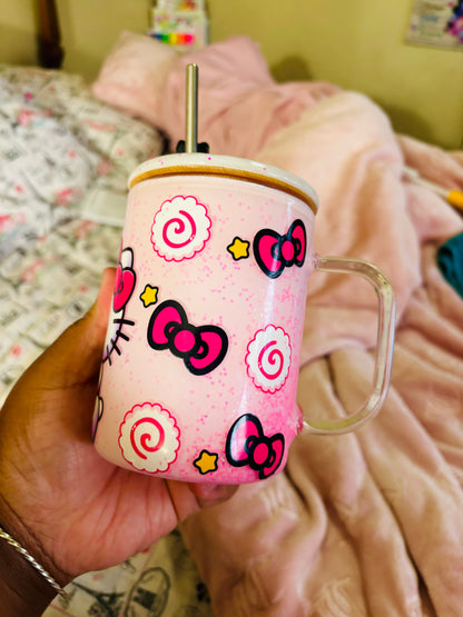 Ramen kitty snow globe mug