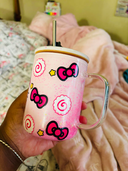 Ramen kitty snow globe mug