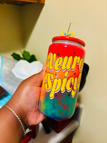 Neurospicy snow globe cup