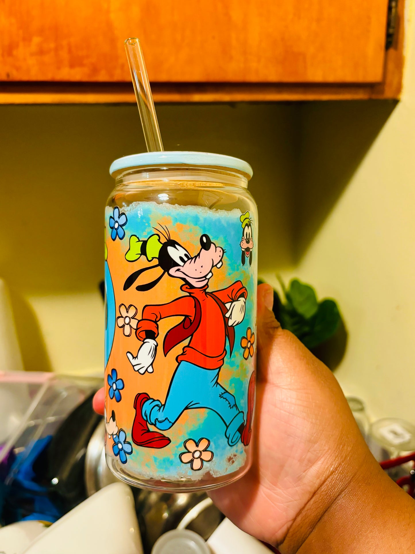 Goofy regular glass cup