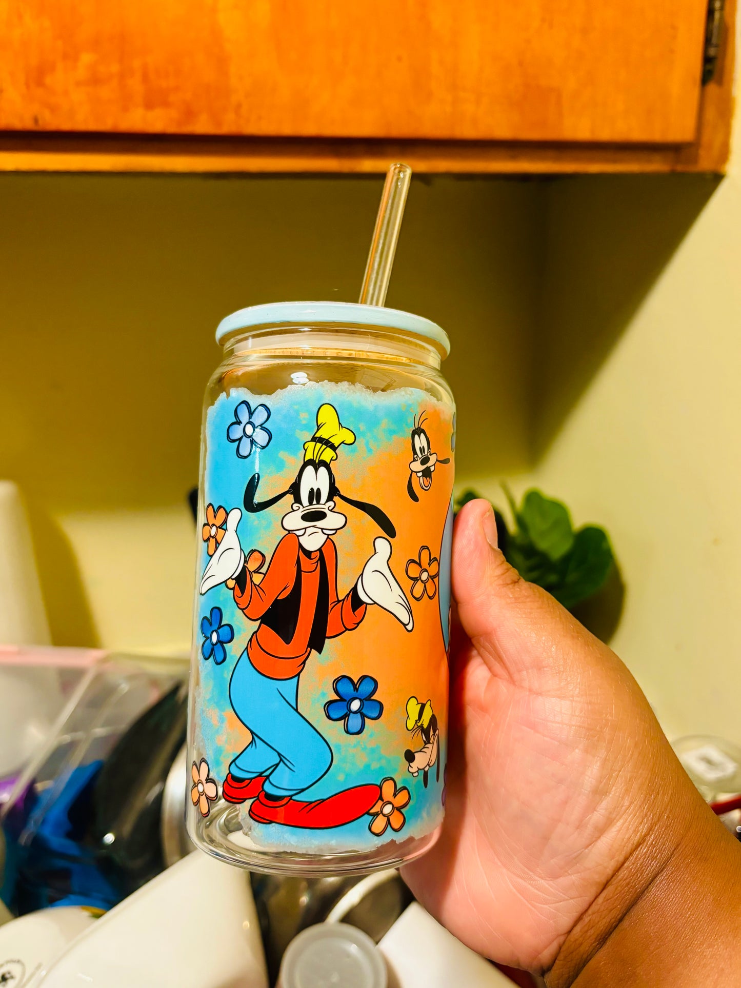 Goofy regular glass cup