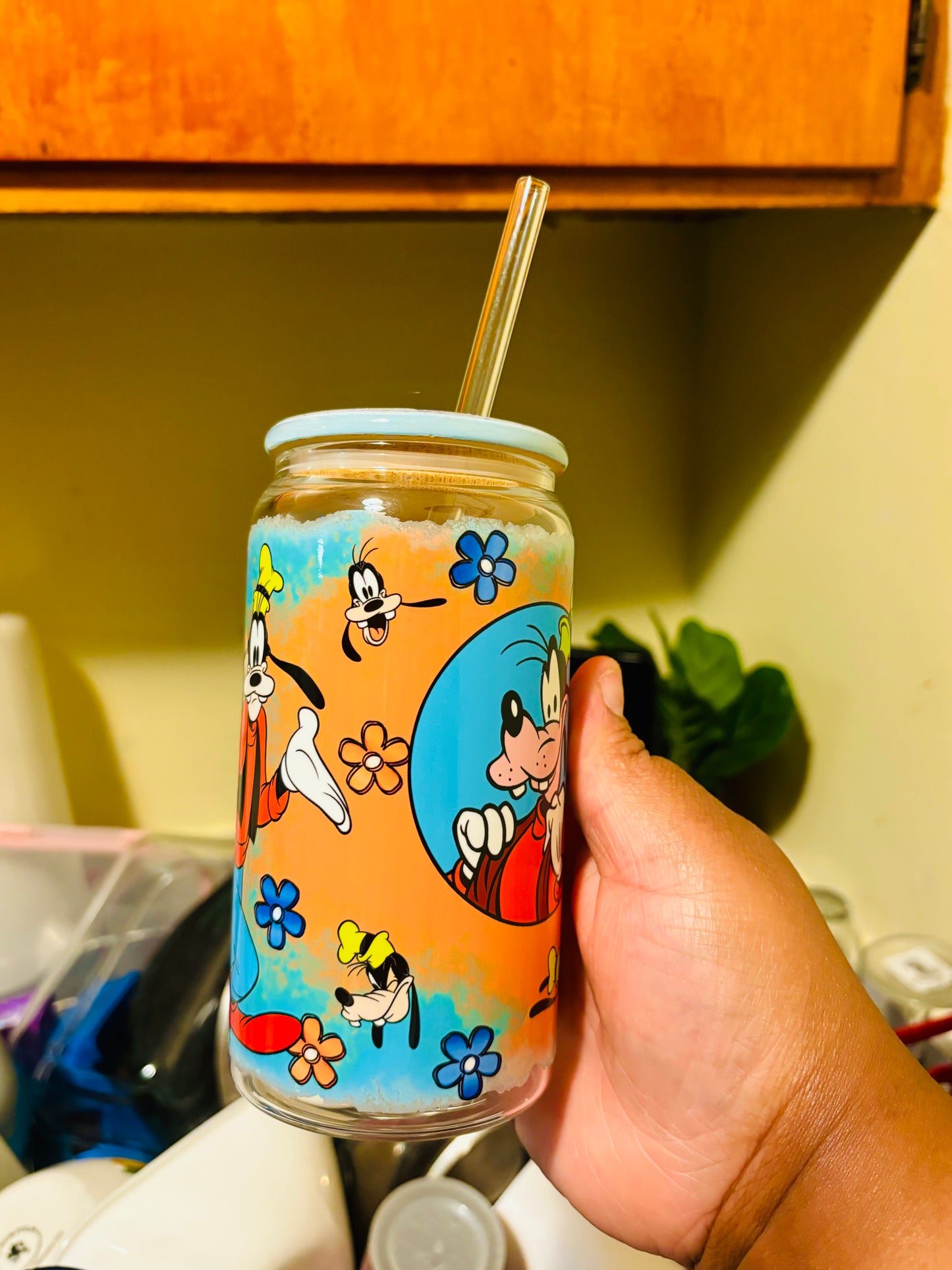 Goofy regular glass cup