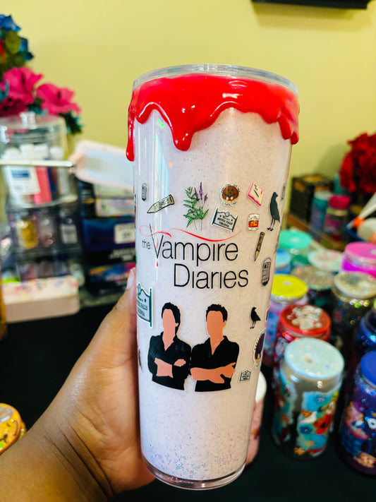 Vampire diaries 24oz acrylic tumbler