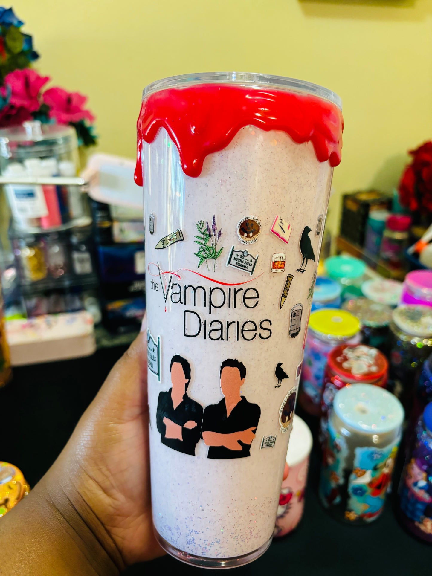 Vampire diaries 24oz acrylic tumbler