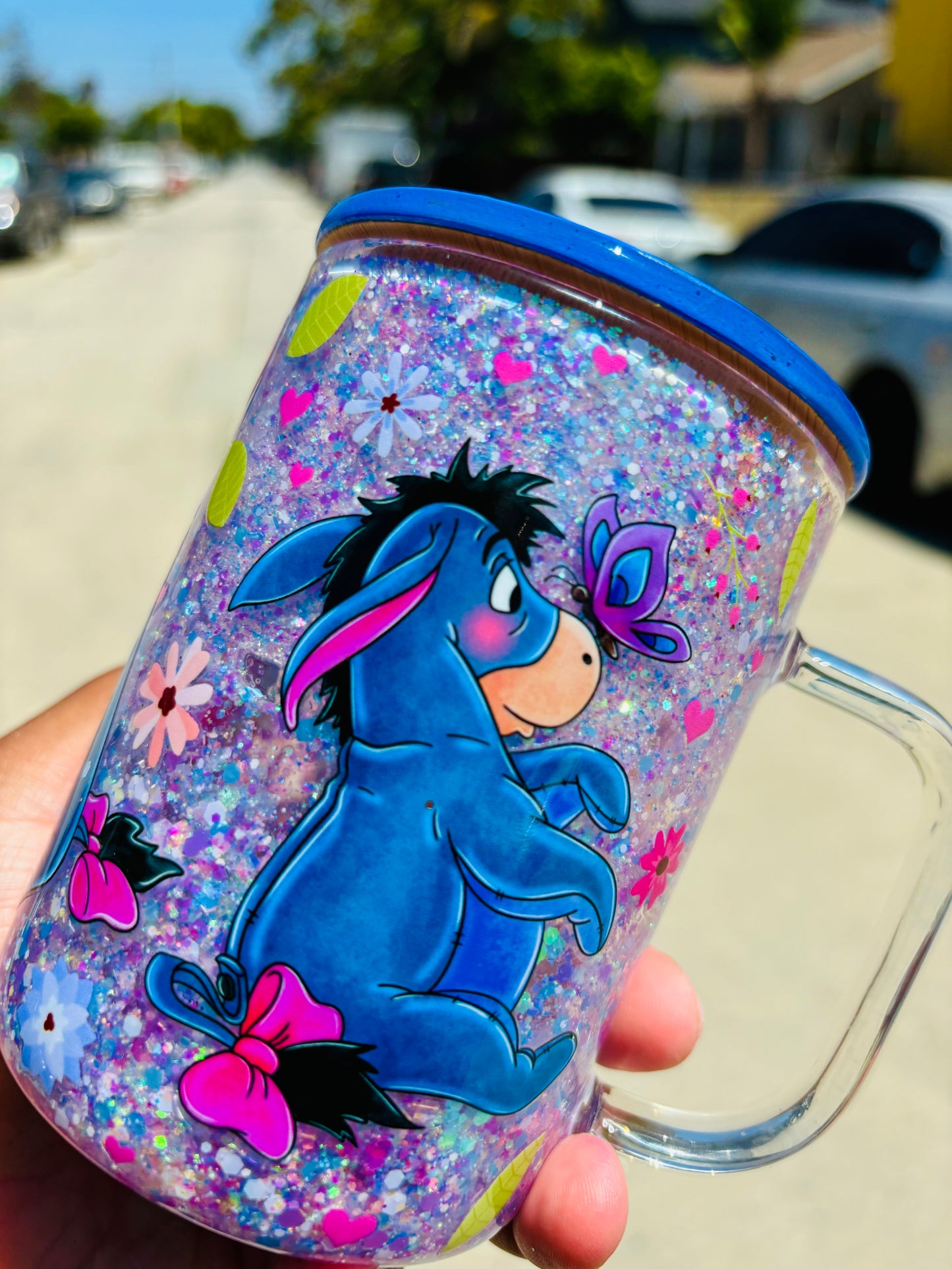 Eeyore snow globe mug