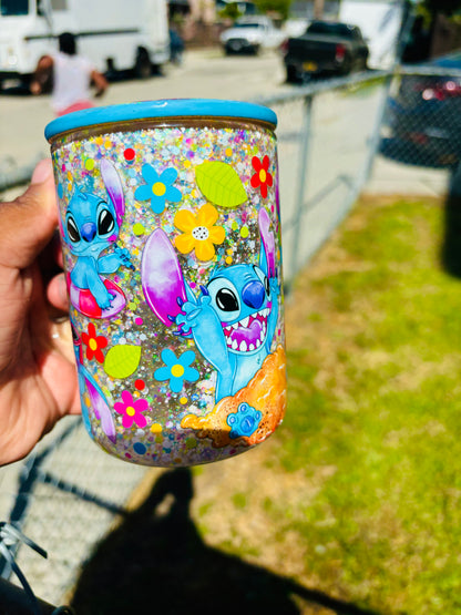 Stitch summer snow globe mug