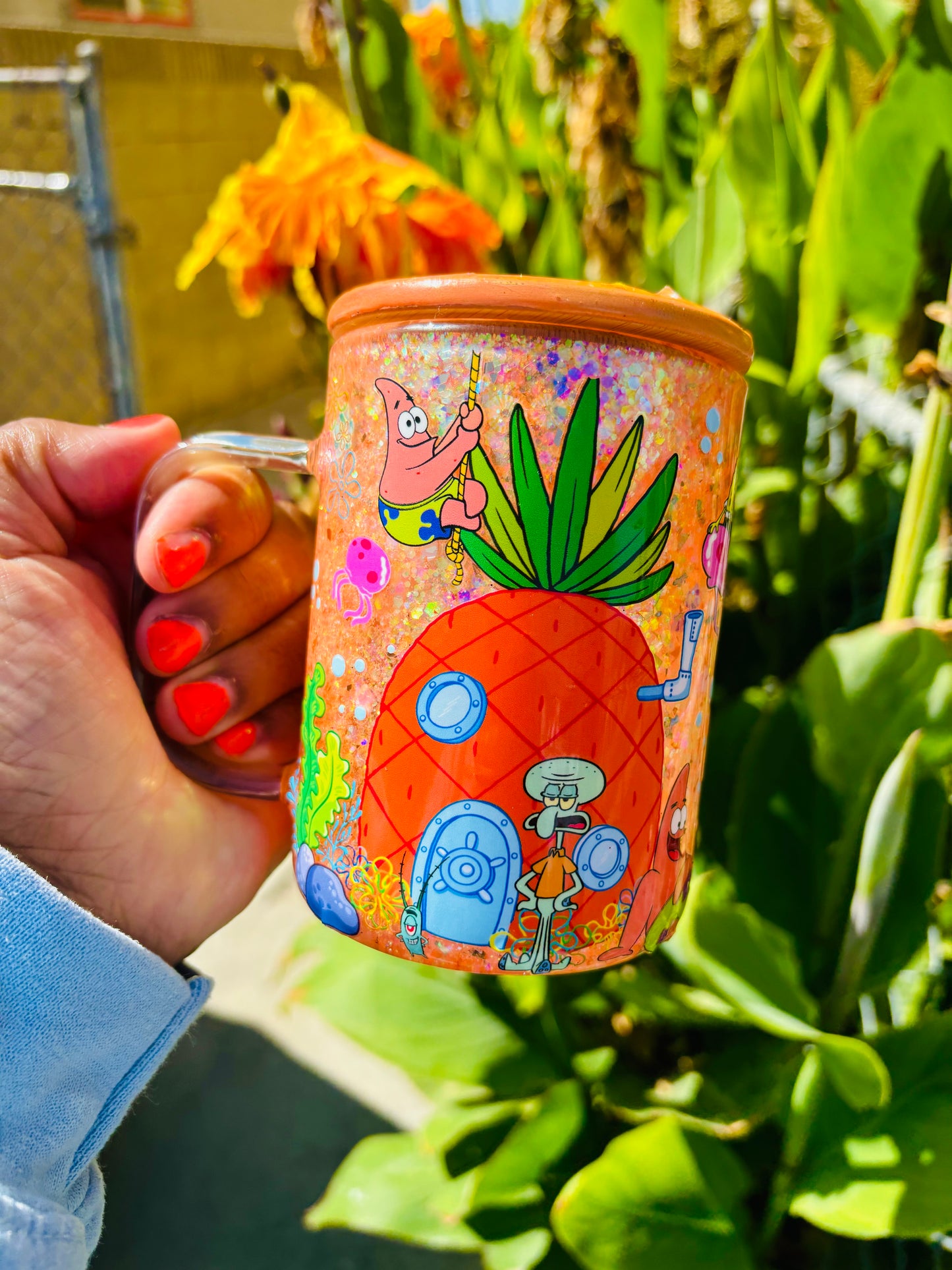 SpongeBob and friends snow globe mug