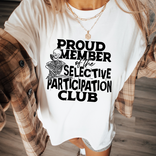 Selective participant tee