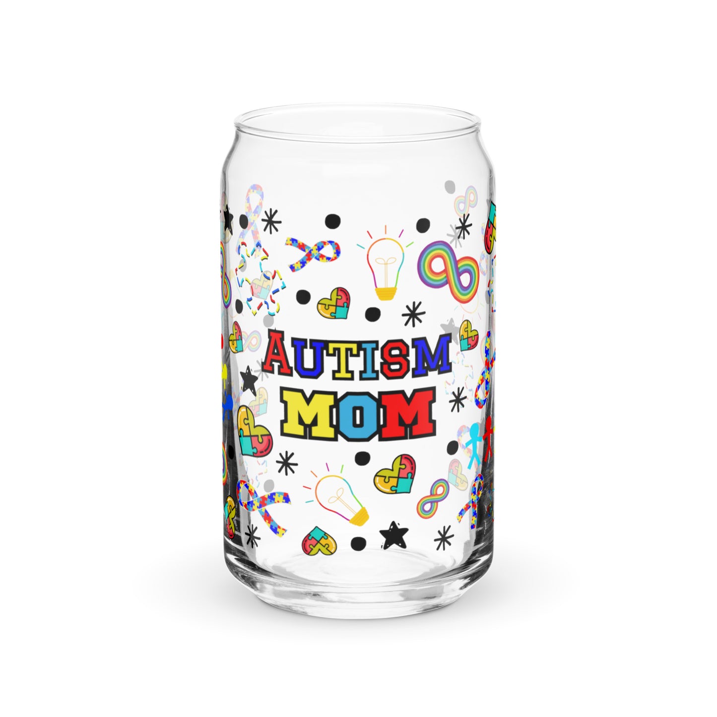 autism mom Can-shaped glass