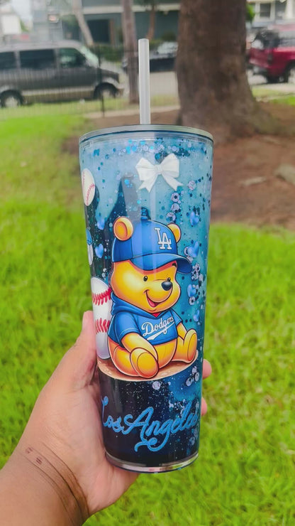 Dodgers Pooh dual drip tumbler
