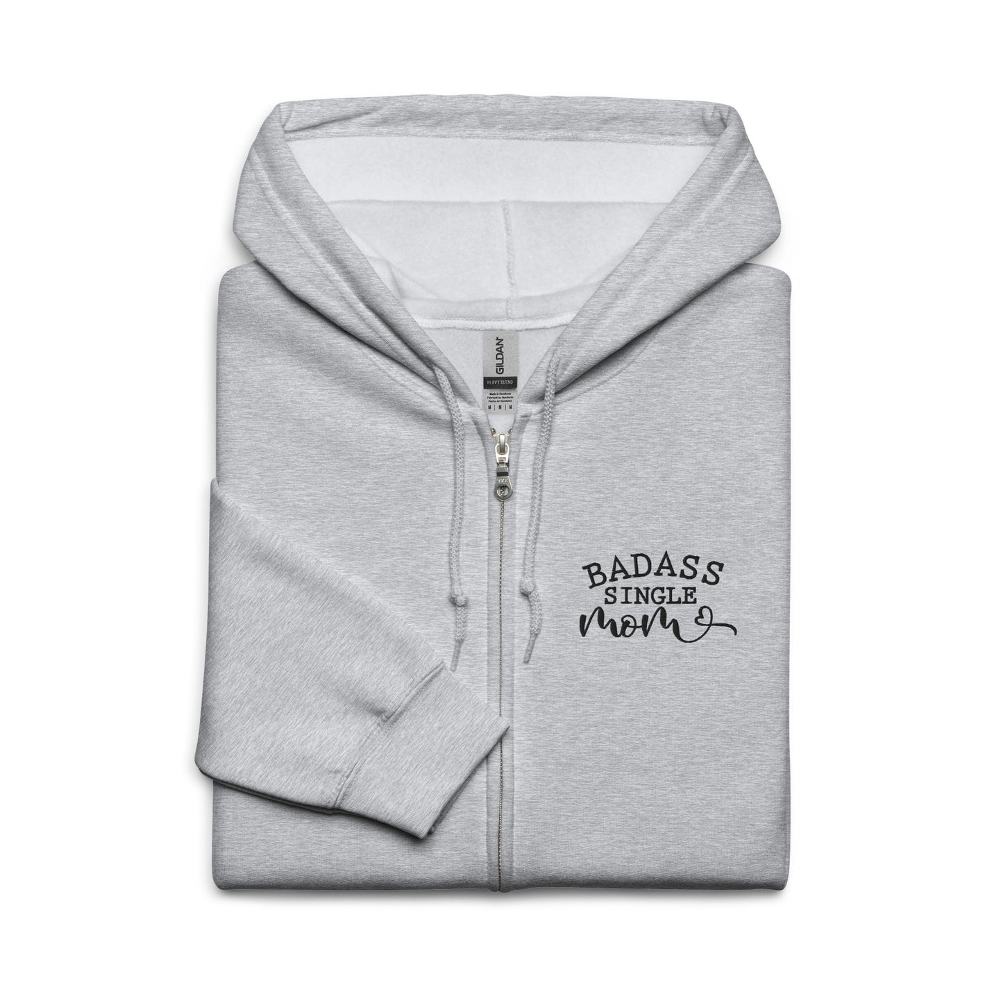 Bad ass single moms club Unisex heavy blend zip hoodie