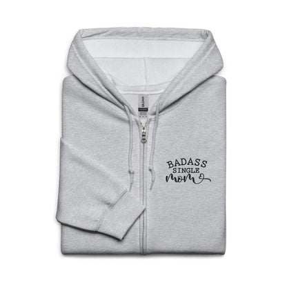 Bad ass single moms club Unisex heavy blend zip hoodie